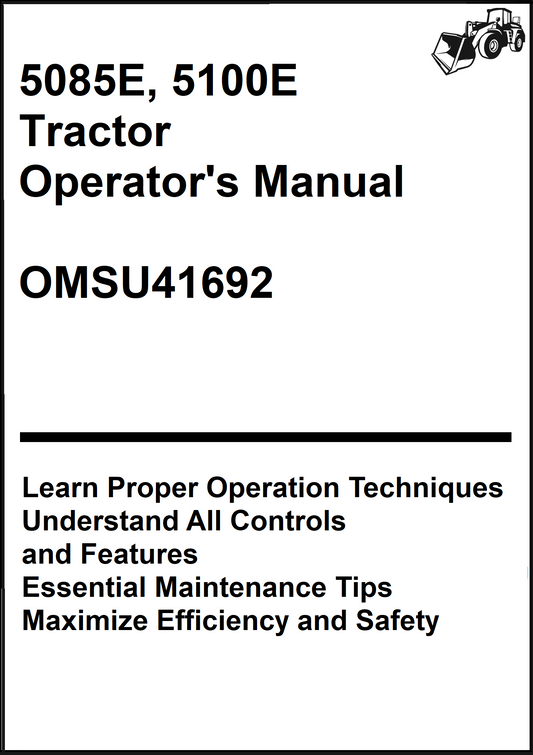 John Deere 5085E, 5100E Tractor Operator's Manual OMSU41692 - PDF