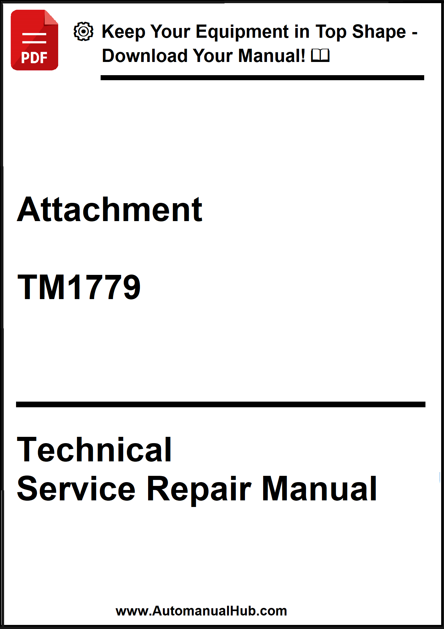 Technical Service Repair Manual cover with text and a download prompt.