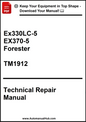 Technical repair manual cover for Ex330LC-5, EX370-5 Forester with model number TM1912 on a white background.