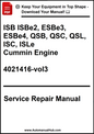 Service repair manual for Cummin Engine models on a white background