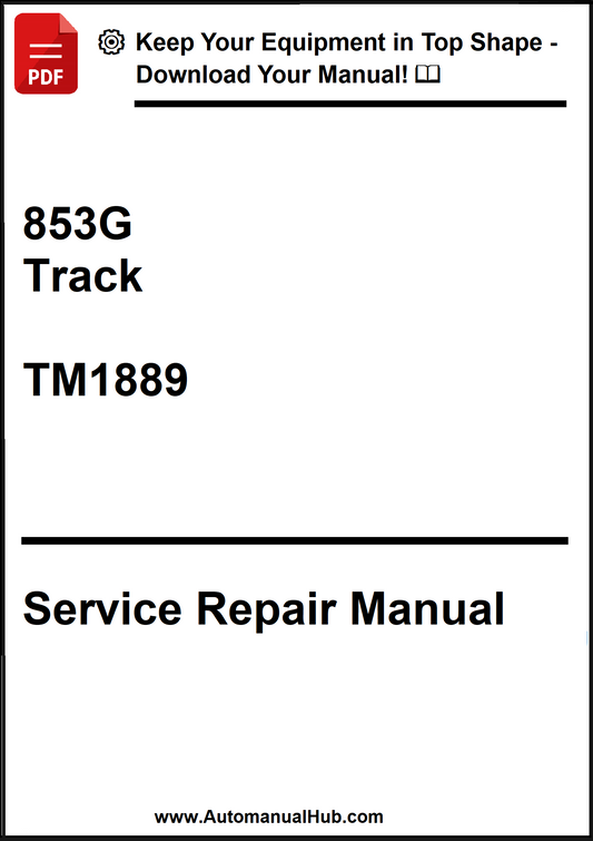 John Deere 853G Track Service Repair Manual TM1889 - PDF