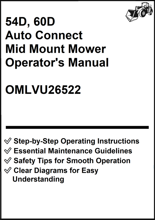 John Deere 54D, 60D Auto Connect Mid Mount Mower Operator's Manual OMLVU26522 - PDF