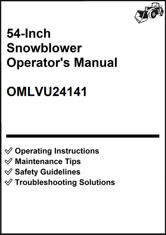 John Deere 54-Inch Snow blower Operator's Manual OMLVU24141 - PDF