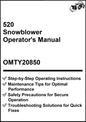 John Deere 520 Snow blower Operator's Manual OMTY20850 - PDF