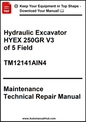 Maintenance technical repair manual for Hydraulic Excavator HYEX 250GR V3 of 5 Field