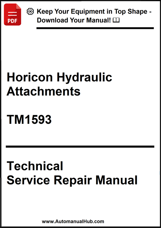 Horicon Hydraulic Attachments technical service repair manual on a white background