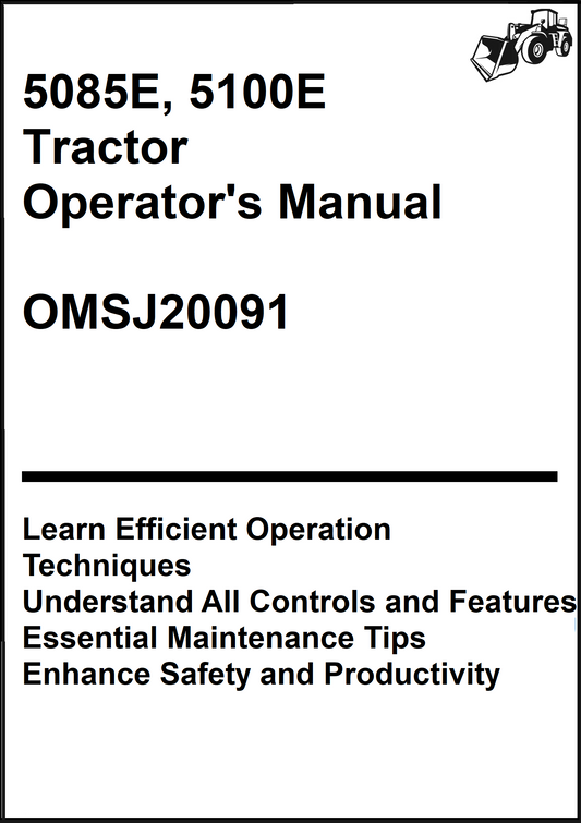 John Deere 5085E, 5100E Tractor Operator's Manual OMSJ20091 - PDF