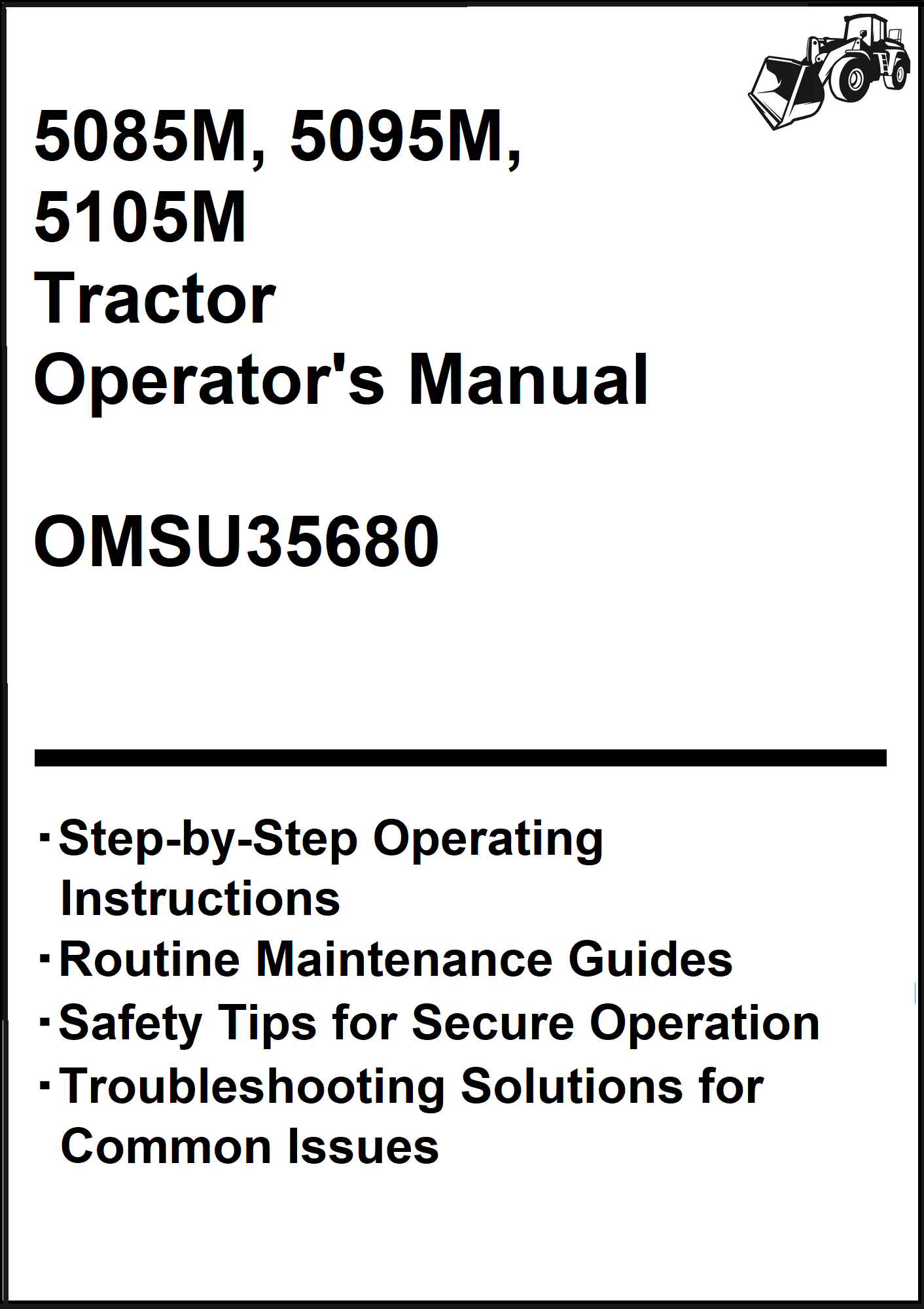 John Deere 5085M, 5095M, 5105M Tractor Operator's Manual OMSU35680 - PDF