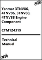 John Deere, Yanmar 3TNV86, 4TNV86, 3TNV88, 4TNV88 Diesel Engine Component Technical Manual CTM124319 - PDF