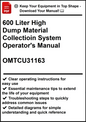 John Deere 600 Liter High Dump Material Collection System Operator's Manual OMTCU31163 - PDF