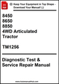 John Deere 8450, 8650, 8850 4WD Articulated Tractor Diagnostic Test & Service Repair Manual TM1256 - PDF