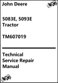 John Deere Tractor 5083E, 5093E Technical Service Repair Manual TM607019 - PDF