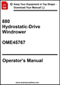 John Deere 880 Hydrostatic-Drive Windrower Operator’s Manual OME45767 - PDF