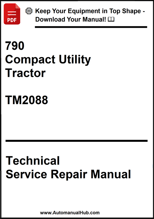 John Deere 790 Compact Utility Tractor Technical Service Repair Manual TM2088 - PDF