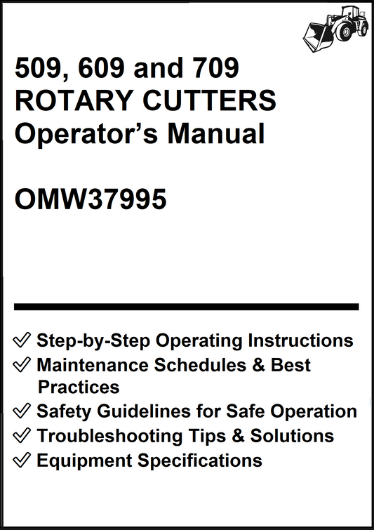 John Deere 509, 609 and 709 ROTARY CUTTERS Operator’s Manual OMW37995 - PDF