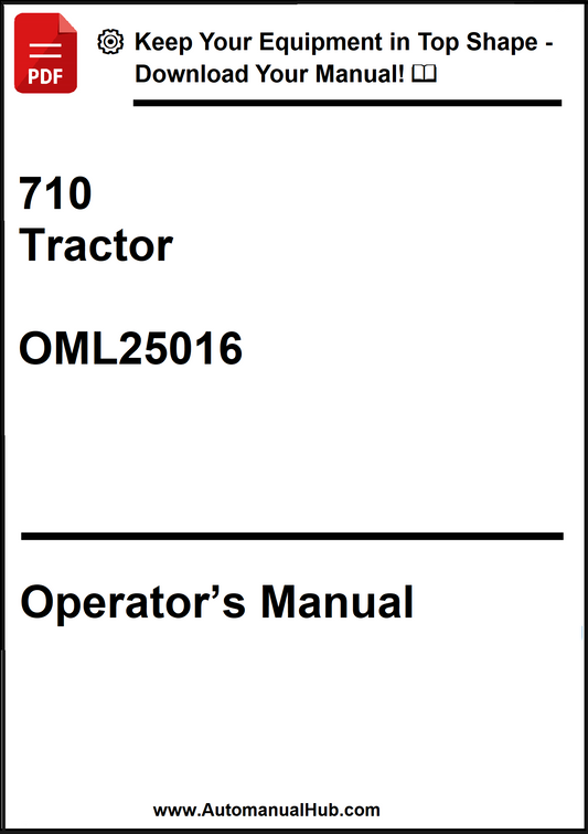 John Deere 710 Tractor Operator’s Manual OML25016 - PDF