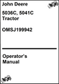 John Deere 5036C, 5041C Tractor Operator's Manual OMSJ199942 - PDF