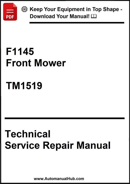 Technical Service Repair Manual for F1145 Front Mower with download prompt.
