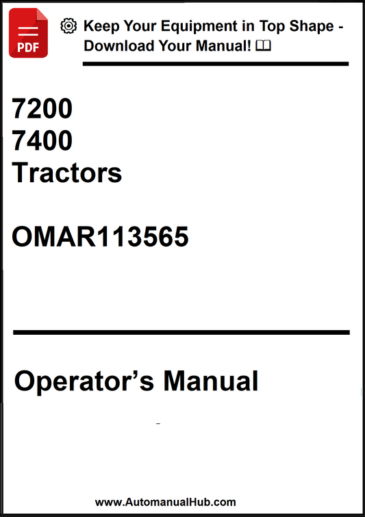 John Deere 7200 and 7400 Tractors Operator’s Manual OMAR113565 - PDF