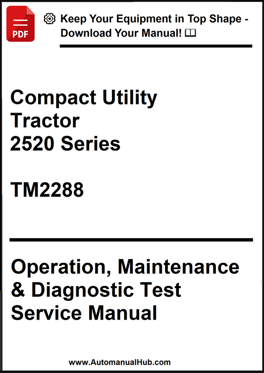 Manual cover for Compact Utility Tractor 2520 Series TM2288 with text on a white background