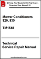John Deere Mower Conditioners 920, 930 Technical Service Repair Manual TM1548 - PDF