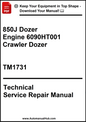 John Deere 850J Dozer With Engine 6090HT001 Crawler Dozer Technical Service Repair Manual TM1731 - PDF