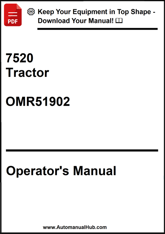 John Deere 7520 Tractor Operator’s Manual OMR51902 - PDF