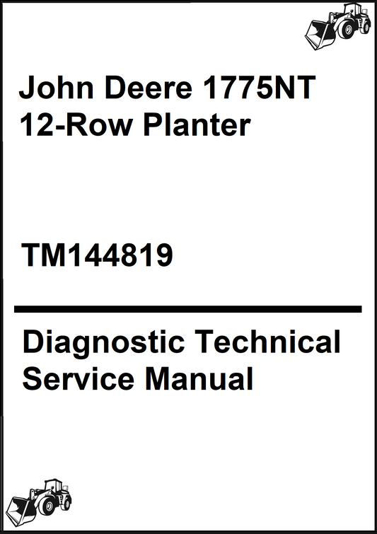 John Deere 1775NT 12-Row Planter Diagnostic Technical Service Manual