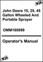 John Deere 15, 25, 45 Gallon Wheeled And Portable Sprayer Operator's Manual