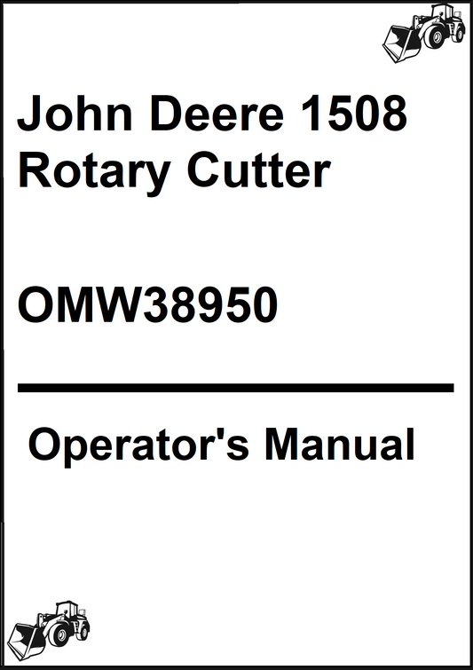 John Deere 1508 Rotary Cutter Operator’s Manual