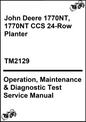 John Deere 1770NT, 1770NT CCS 24-Row Planter Operation, Maintenance & Diagnostic Test Service Manual