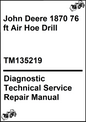 John Deere 1870 76 ft Air Hoe Drill Diagnostic Technical Service Repair Manual