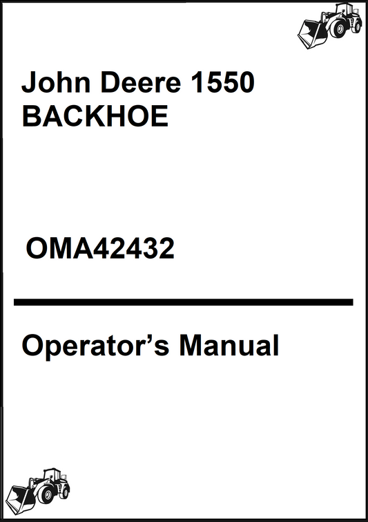 John Deere 1550 BACKHOE Operator’s Manual