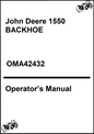 John Deere 1550 BACKHOE Operator’s Manual