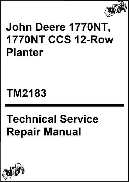 John Deere 1770NT, 1770NT CCS 12-Row Planter Technical Service Repair Manual
