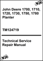 John Deere 1700, 1710, 1720, 1730, 1750, 1780 Planter Technical Service Repair Manual