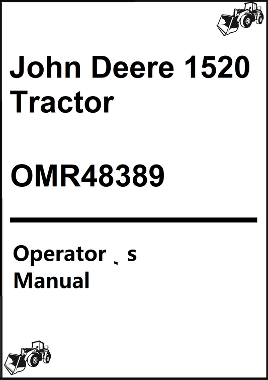 John Deere 1520 Tractor Operator’s Manual
