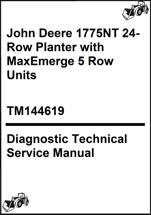 John Deere 1775NT 24-Row Planter with MaxEmerge 5 Row Units Diagnostic Technical Service Manual