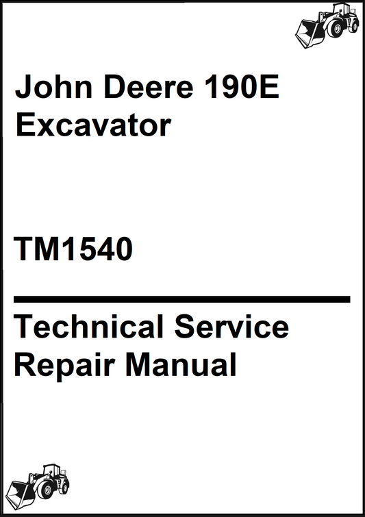 John Deere 190E Excavator Technical Service Repair Manual