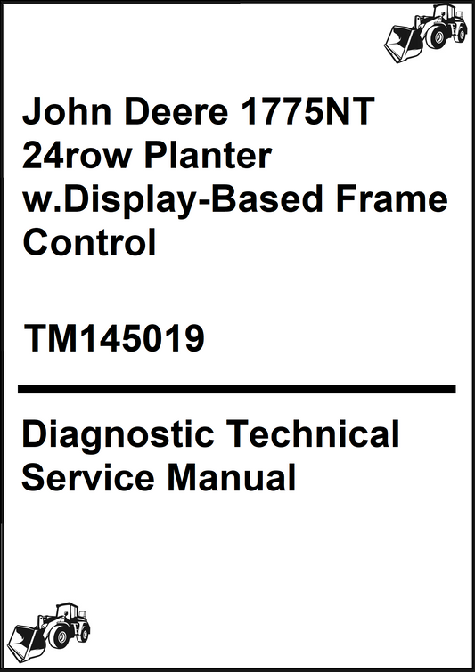 John Deere 1775NT 24row Planter w.Display-Based Frame Control Diagnostic Technical Service Manual