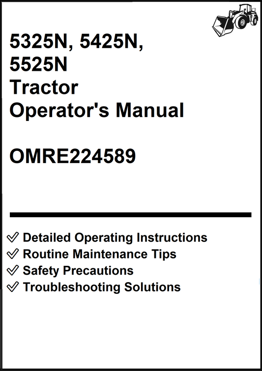 John Deere 5325N, 5425N, 5525N Tractor Operator's Manual OMRE224589 - PDF