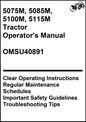 John Deere 5075M, 5085M, 5100M, 5115M Tractor Operator's Manual OMSU40891 - PDF