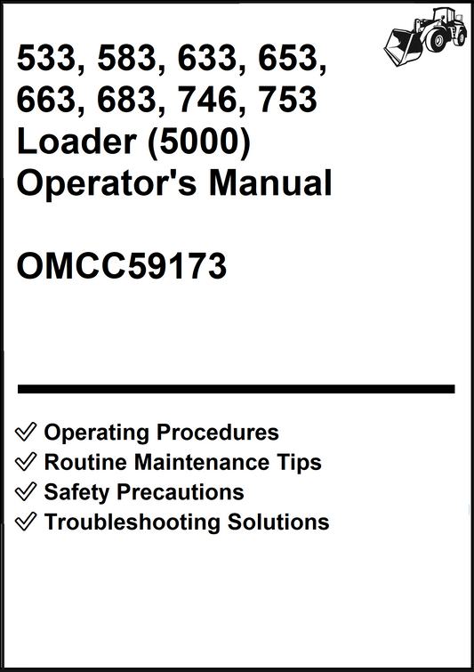 John Deere 533, 583, 633, 653, 663, 683, 746, 753 Loader (5000) Operator's Manual OMCC59173 - PDF