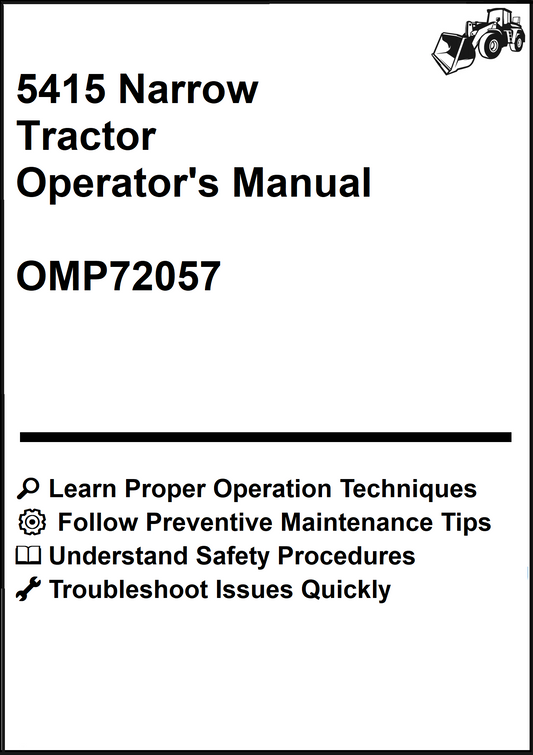 John Deere 5415 Narrow Tractor Operator's Manual OMP72057 - PDF
