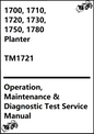 John Deere 1700, 1710, 1720, 1730, 1750, 1780 Planter Operation, Maintenance & Diagnostic Test Service Manual TM1721 - PDF