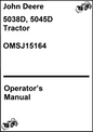 John Deere 5038D, 5045D Tractor Operator's Manual OMSJ15164 - PDF