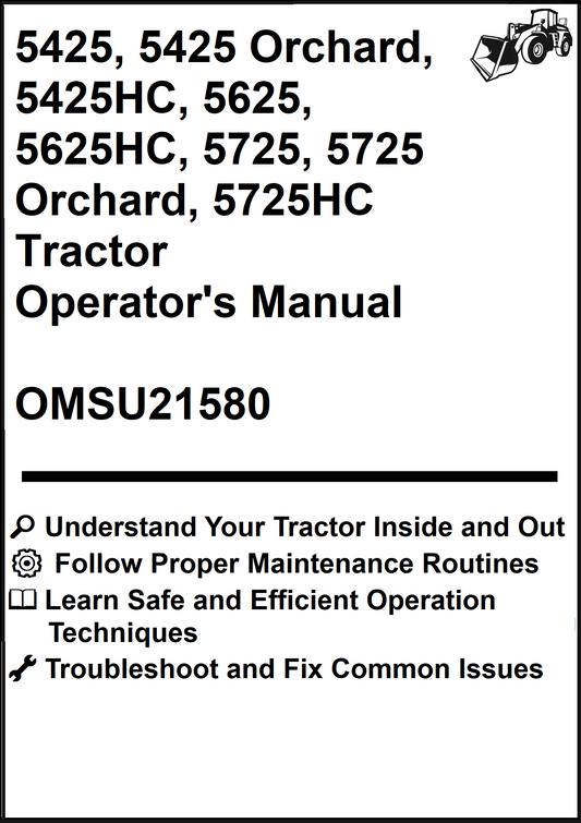 John Deere 5425, 5425 Orchard, 5425HC, 5625, 5625HC, 5725, 5725 Orchard, 5725HC Tractor Operator's Manual OMSU21580 - PDF