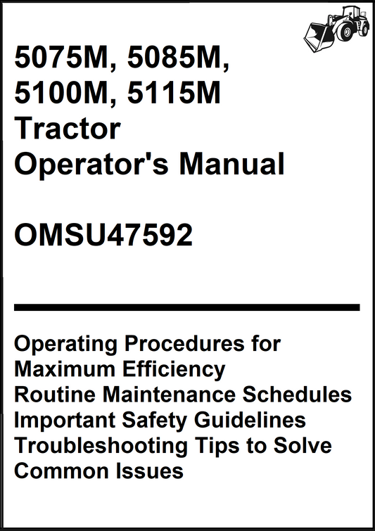John Deere 5075M, 5085M, 5100M, 5115M Tractor Operator's Manual OMSU47592 - PDF