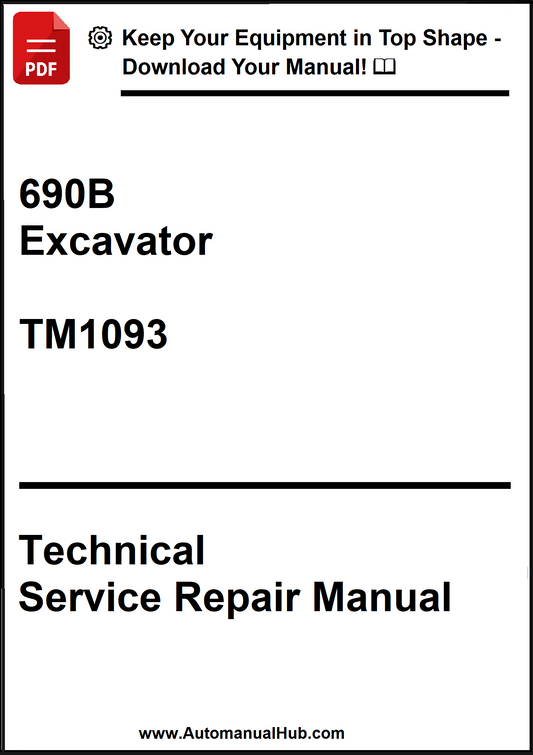John Deere 690B Excavator Technical Service Repair Manual TM1093 - PDF