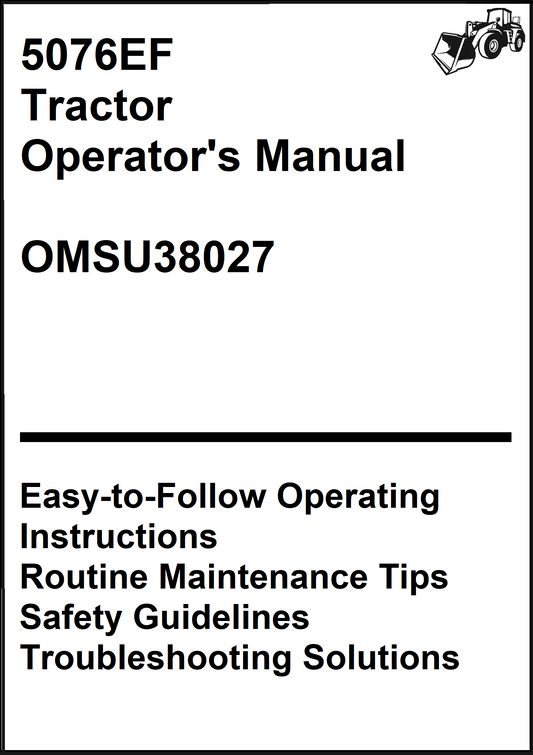 John Deere 5076EF Tractor Operator's Manual OMSU38027 - PDF
